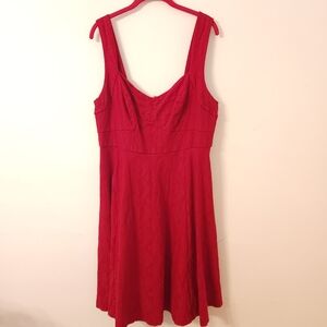 Elegant Red Sleeveless Dress